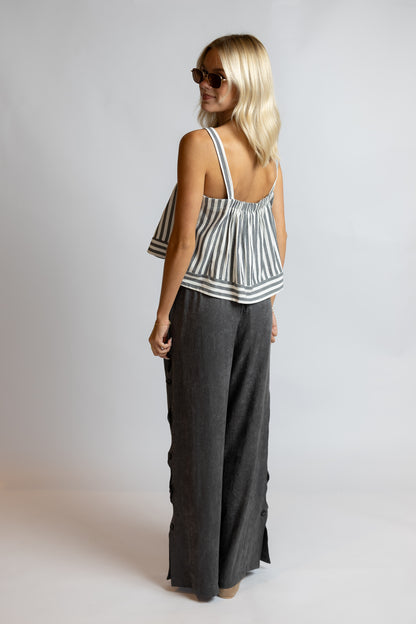 Rhea Cut Out Button Pants