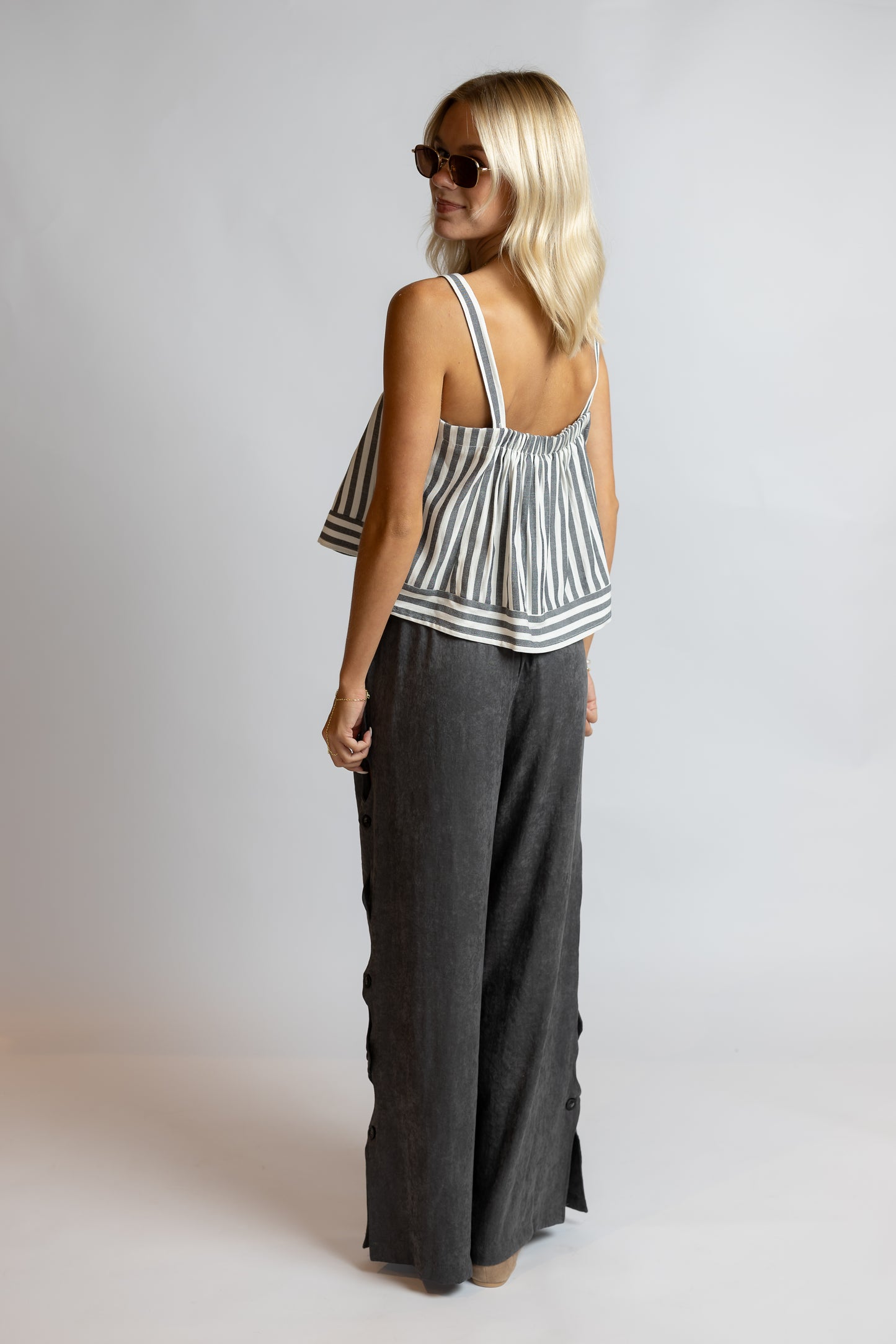 Rhea Cut Out Button Pants