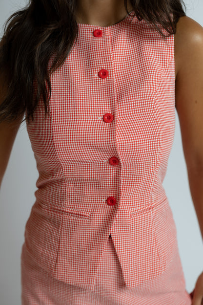 The Call Gingham Skirt Set