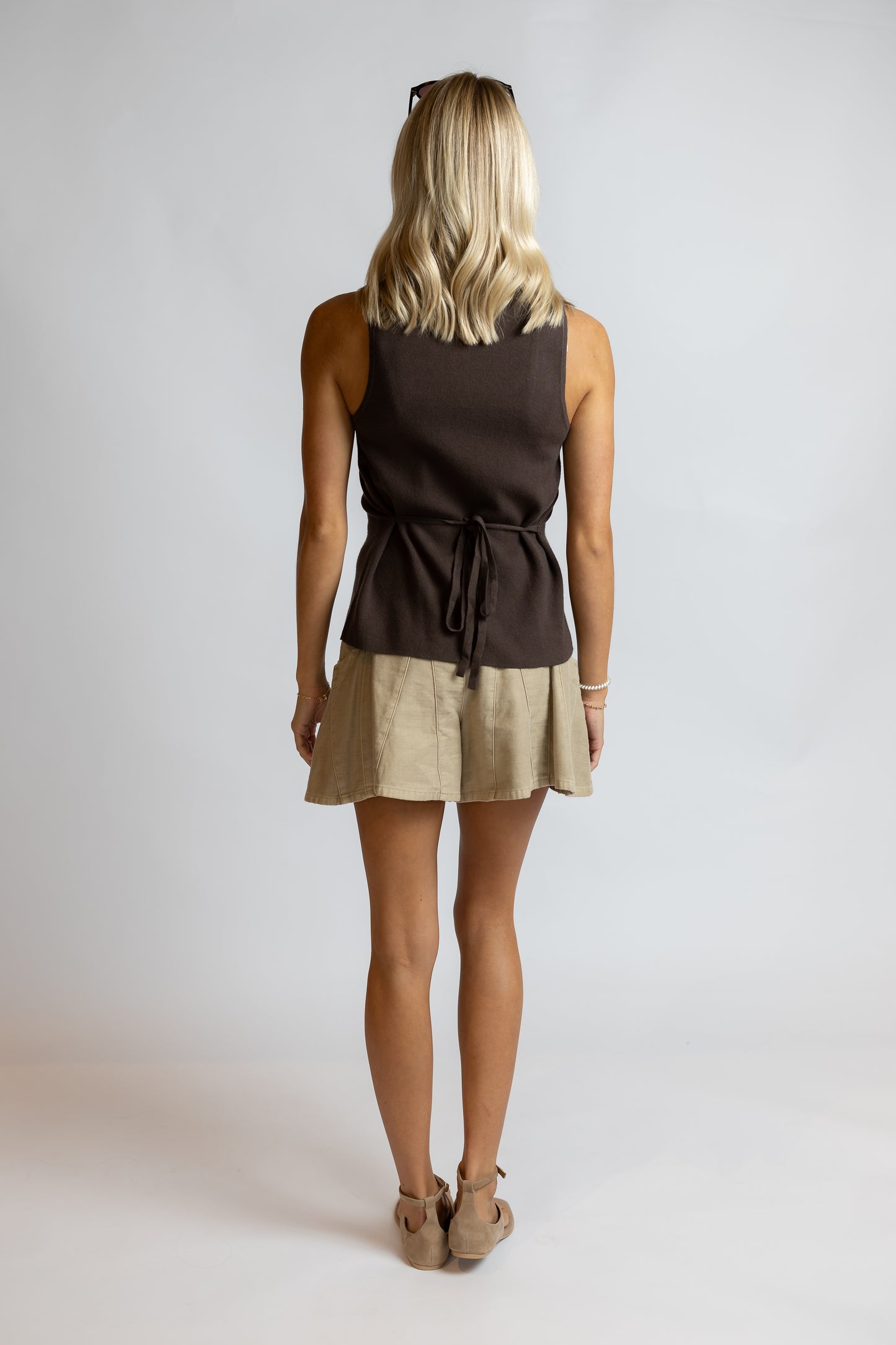 Myra Button Front Vest
