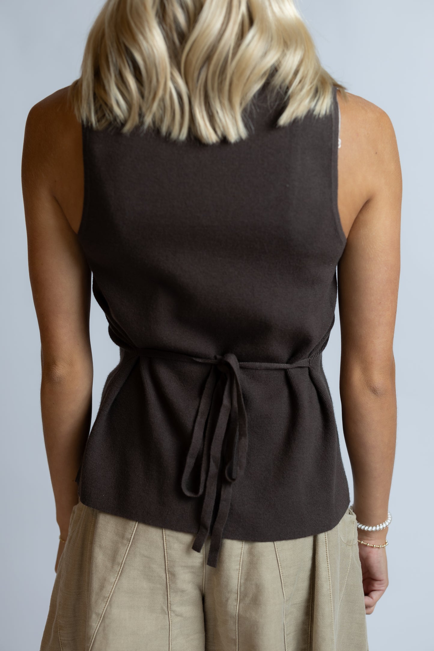 Myra Button Front Vest