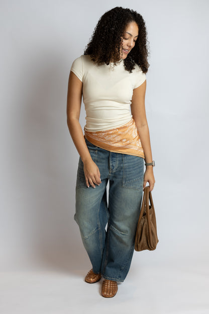 Serena Ribbed Cap Sleeve Top