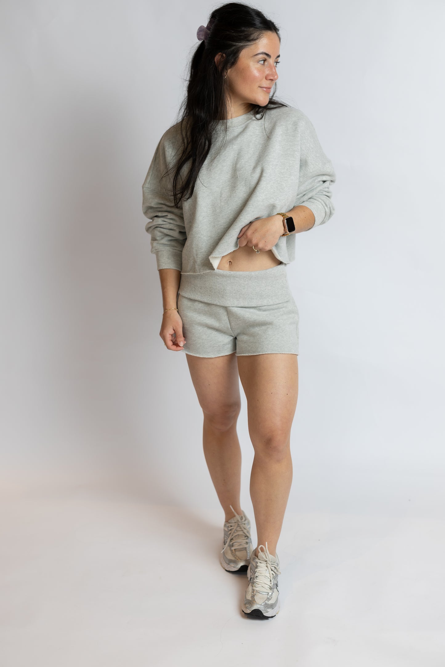 Martie Long Sleeve Crop Sweatshirt