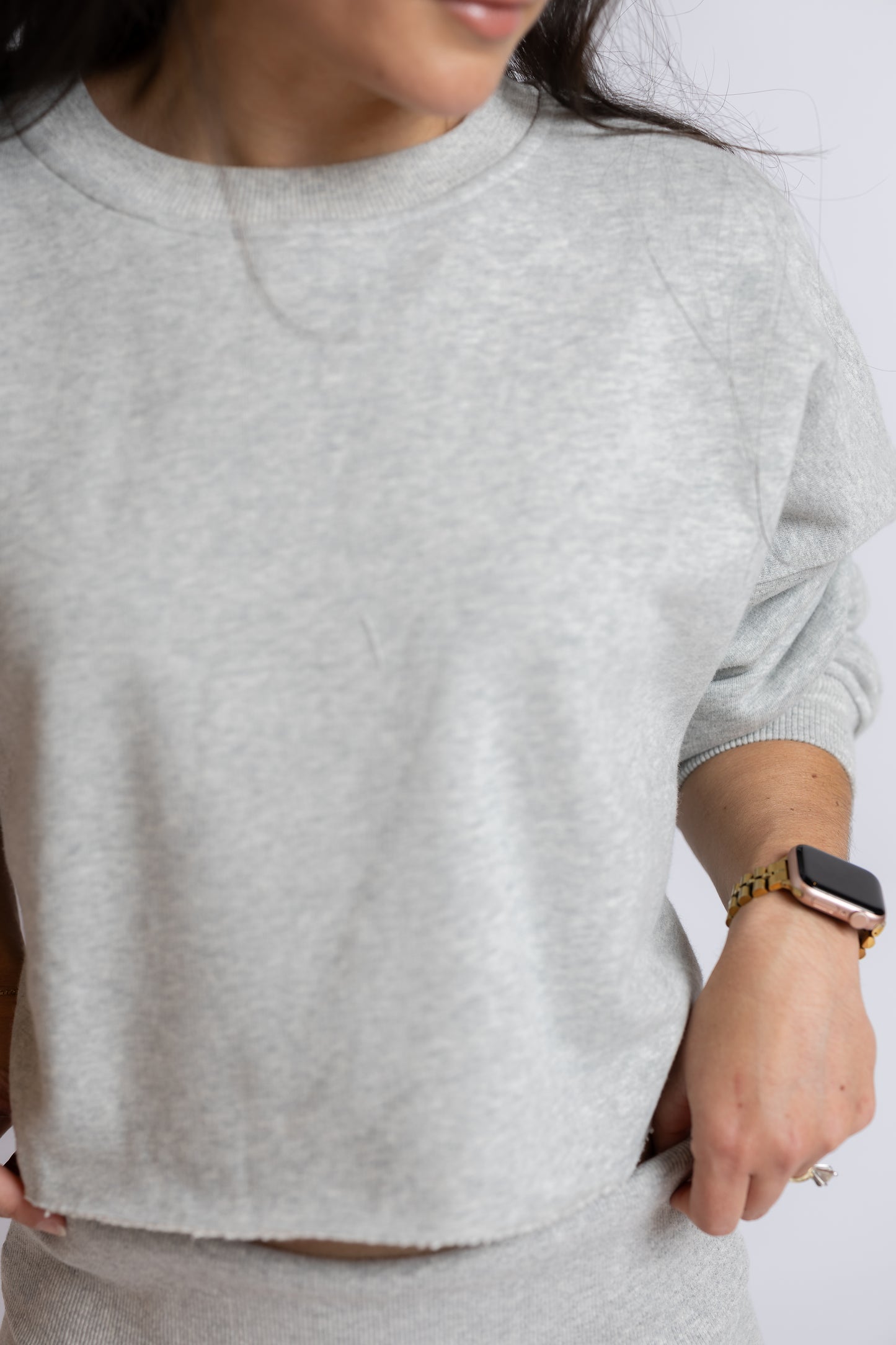 Martie Long Sleeve Crop Sweatshirt