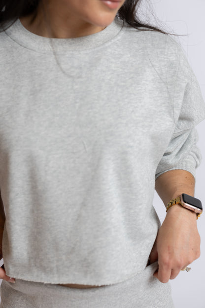 Martie Long Sleeve Crop Sweatshirt