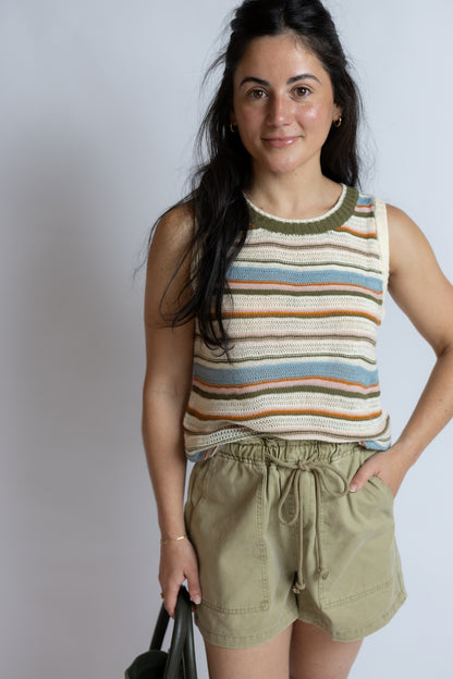Fall Stripe Sweater Vest