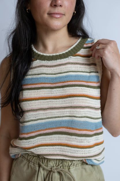 Fall Stripe Sweater Vest