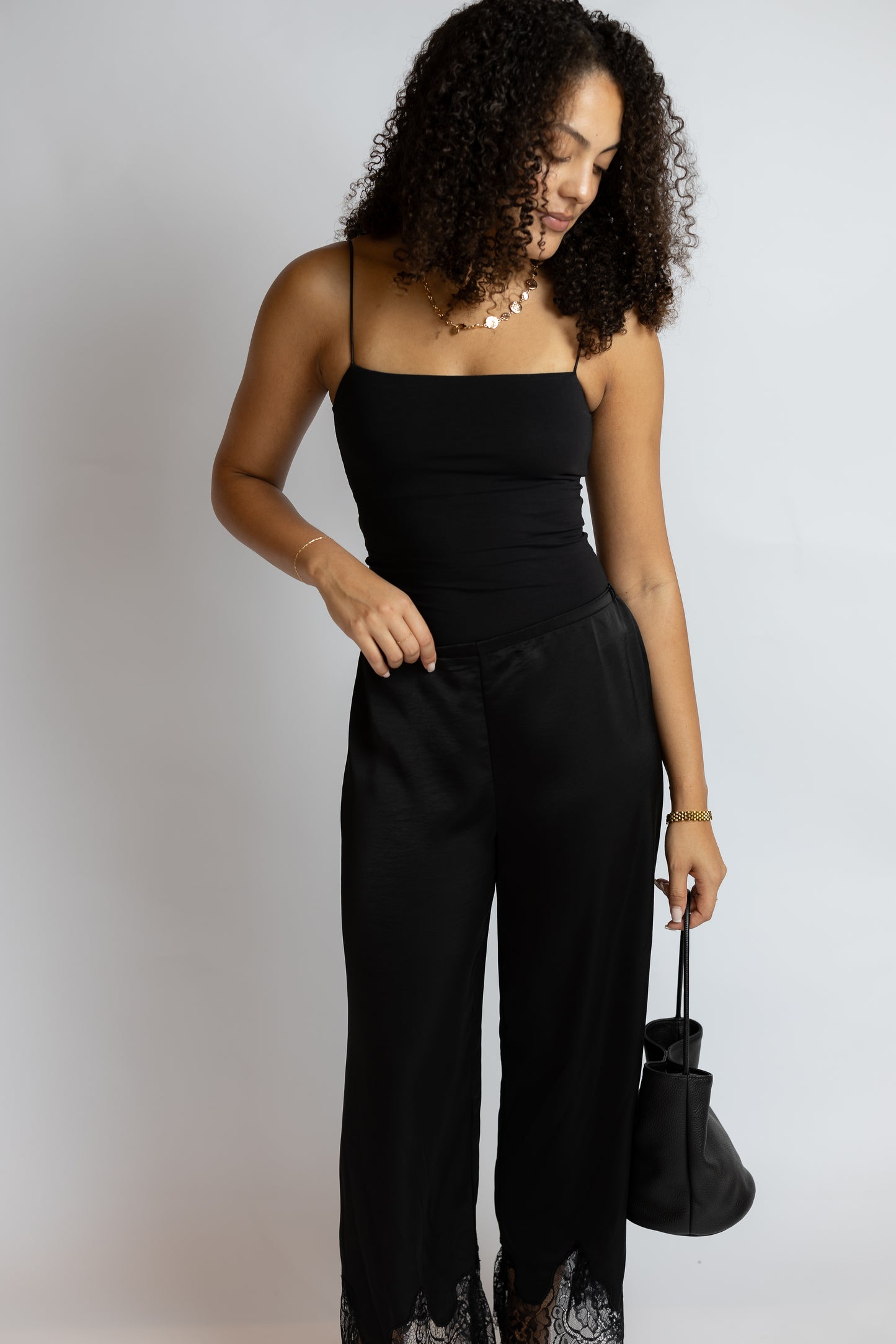 After Hours Lace Trim Pants