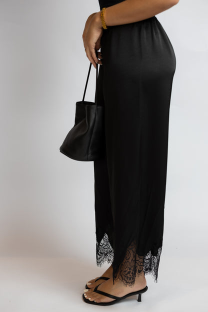 After Hours Lace Trim Pants