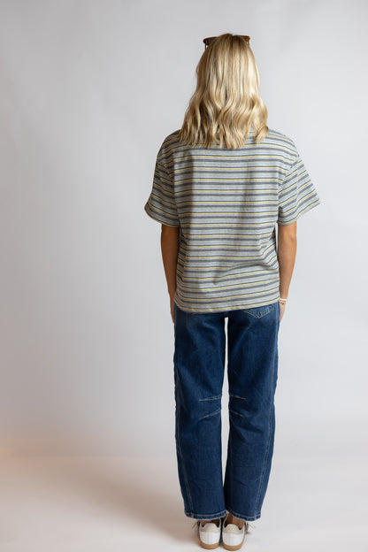 Let's Get Gelato Striped Oversized Tee