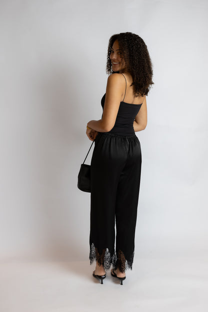 After Hours Lace Trim Pants