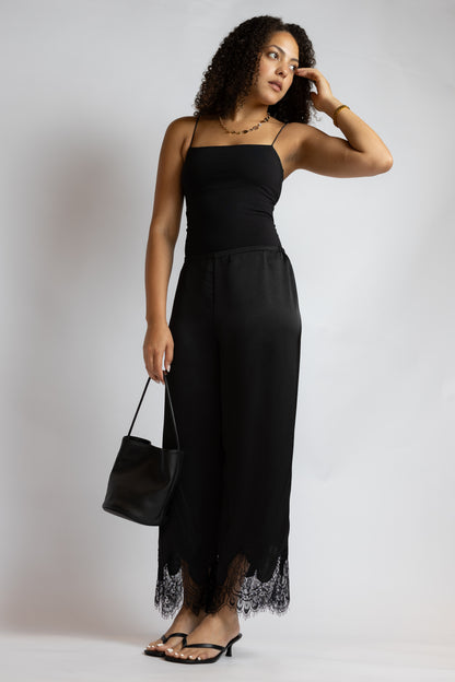 After Hours Lace Trim Pants