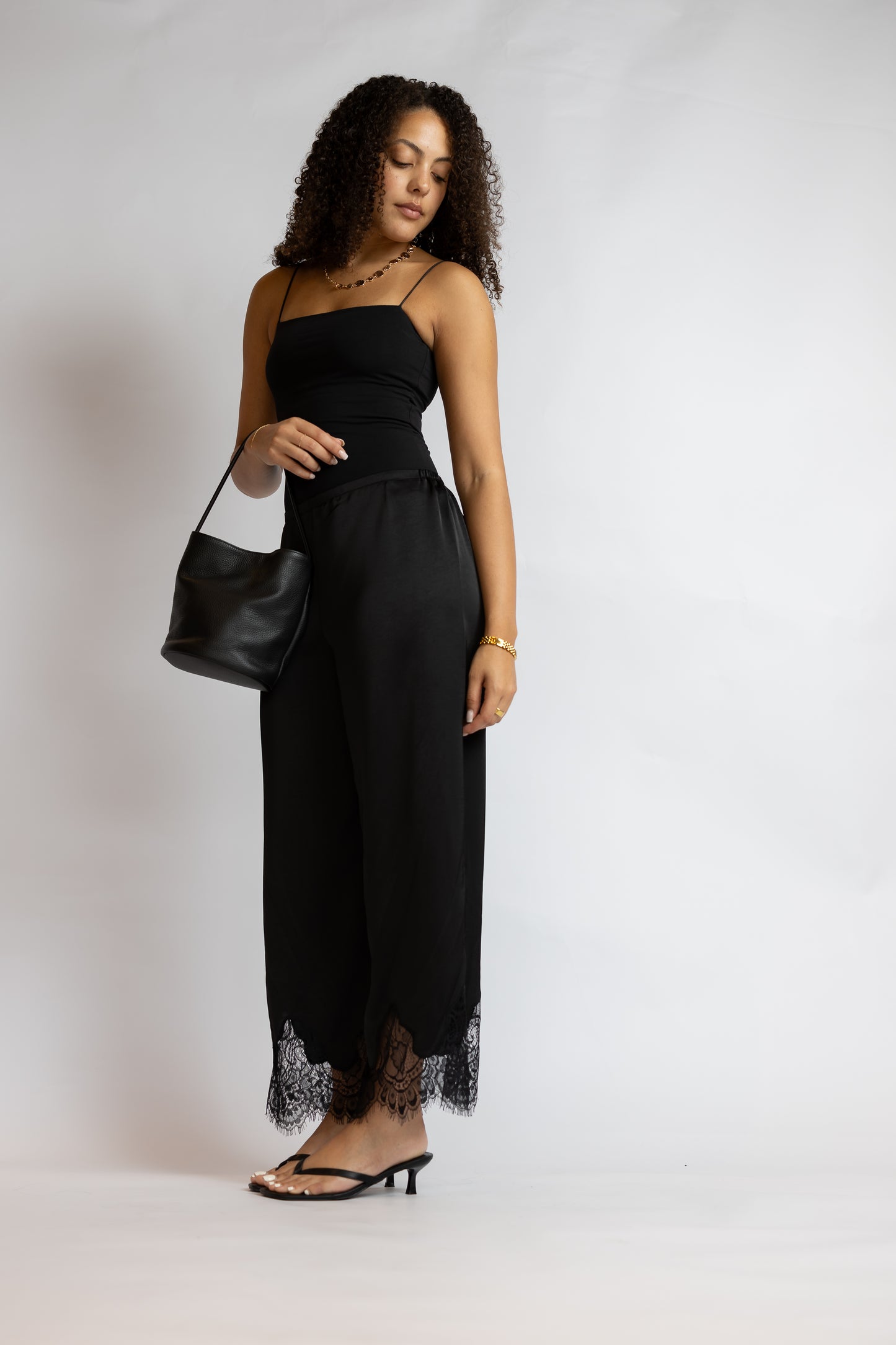 After Hours Lace Trim Pants