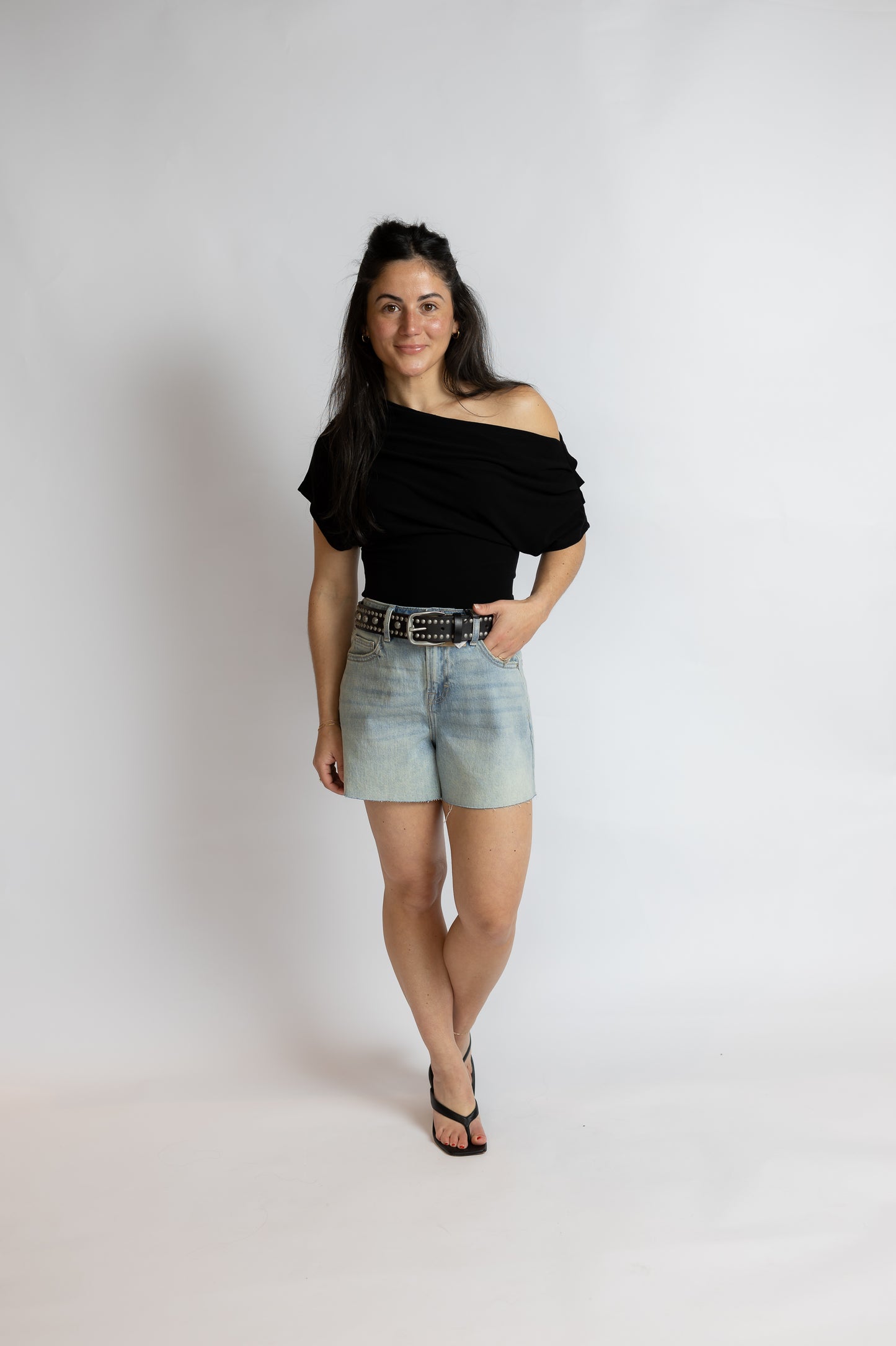 Ava Vintage Raw Hem Denim Shorts