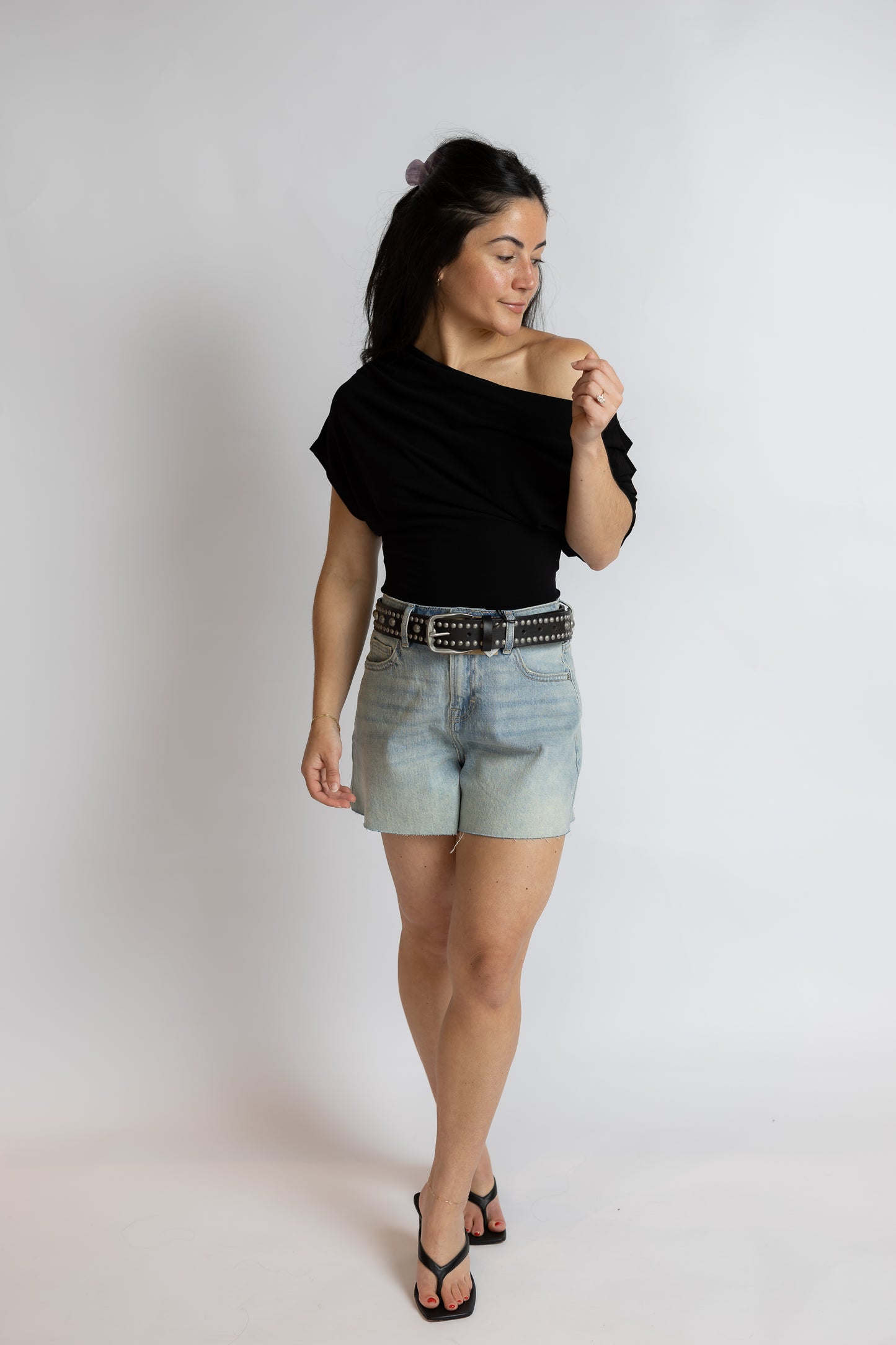 Ava Vintage Raw Hem Denim Shorts