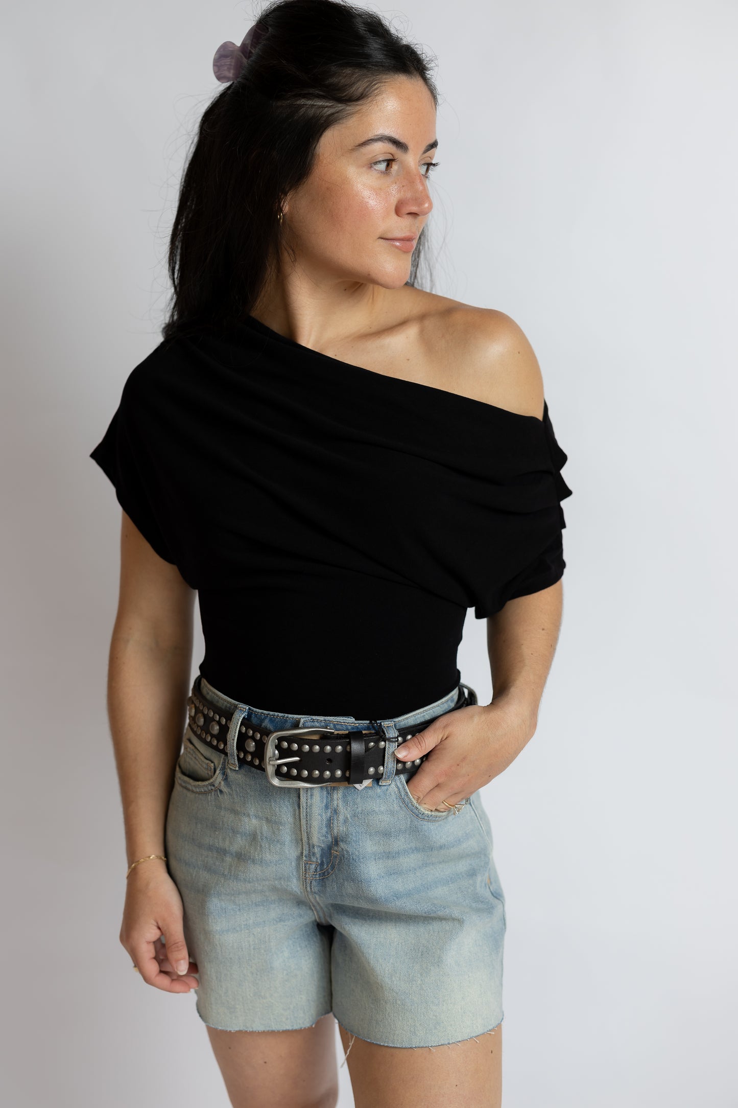 Ava Vintage Raw Hem Denim Shorts