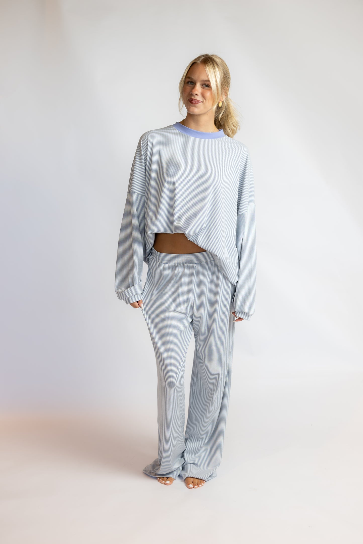 Kenzie Striped Ribbed Pants