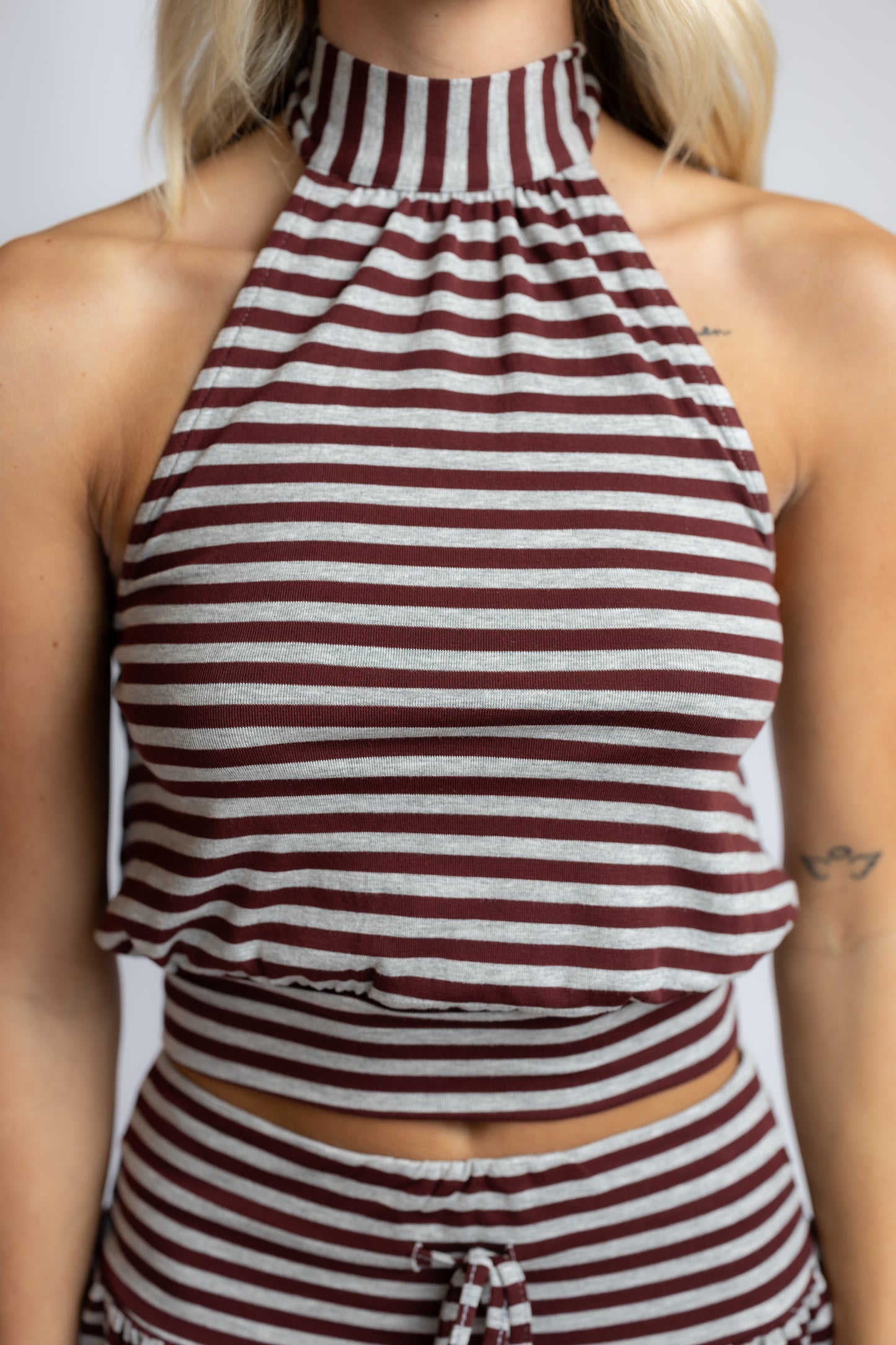 Minibar Striped Mini Skirt Set
