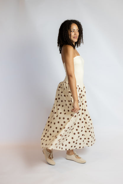 Good Reason Polka Dot Midi Dress