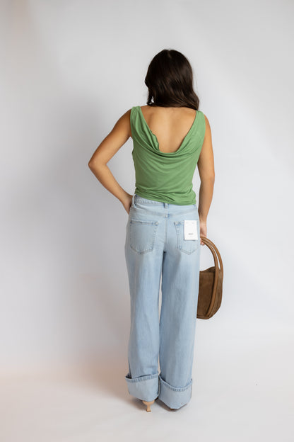 She's Back Cuffed Baggy Denim