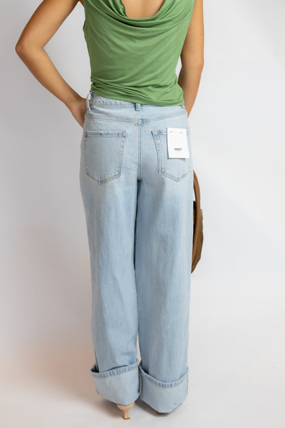 She's Back Cuffed Baggy Denim