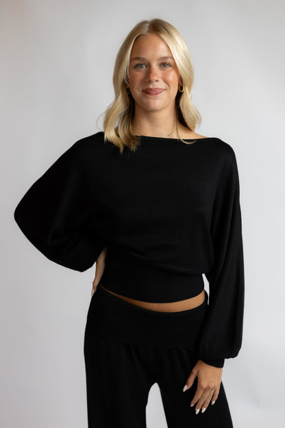 Gina Boat Neck Knit Top