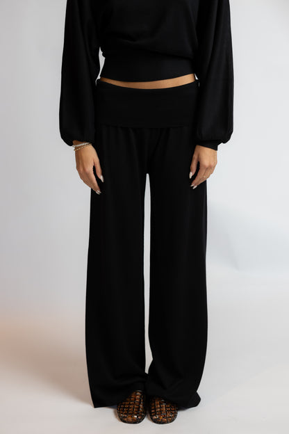 Gina Folded Waist Knit Pants