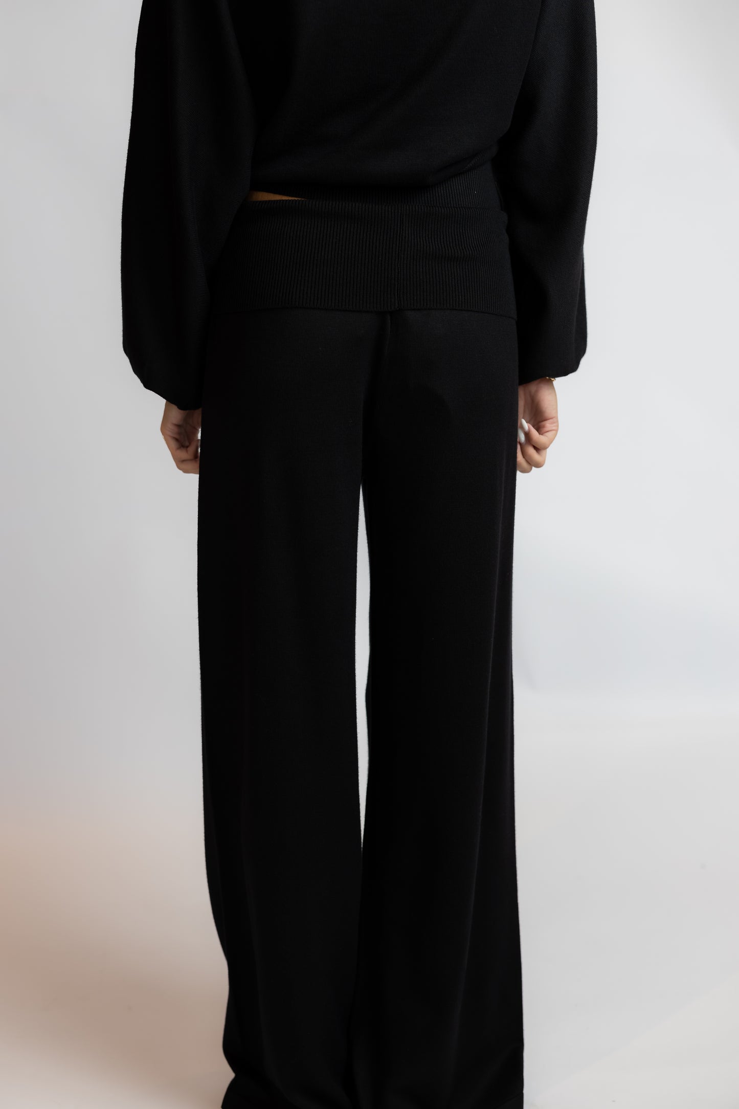 Gina Folded Waist Knit Pants
