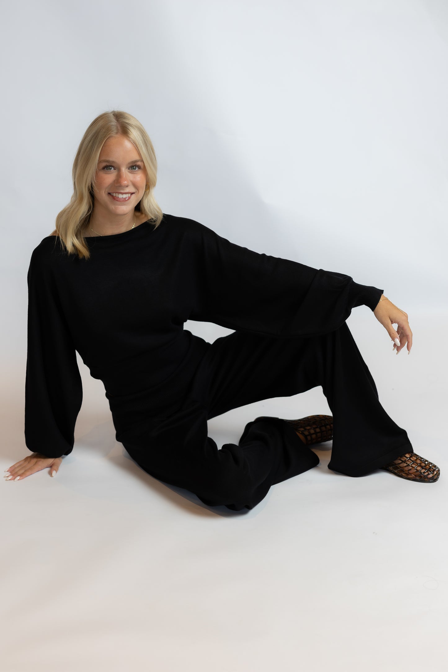 Gina Folded Waist Knit Pants