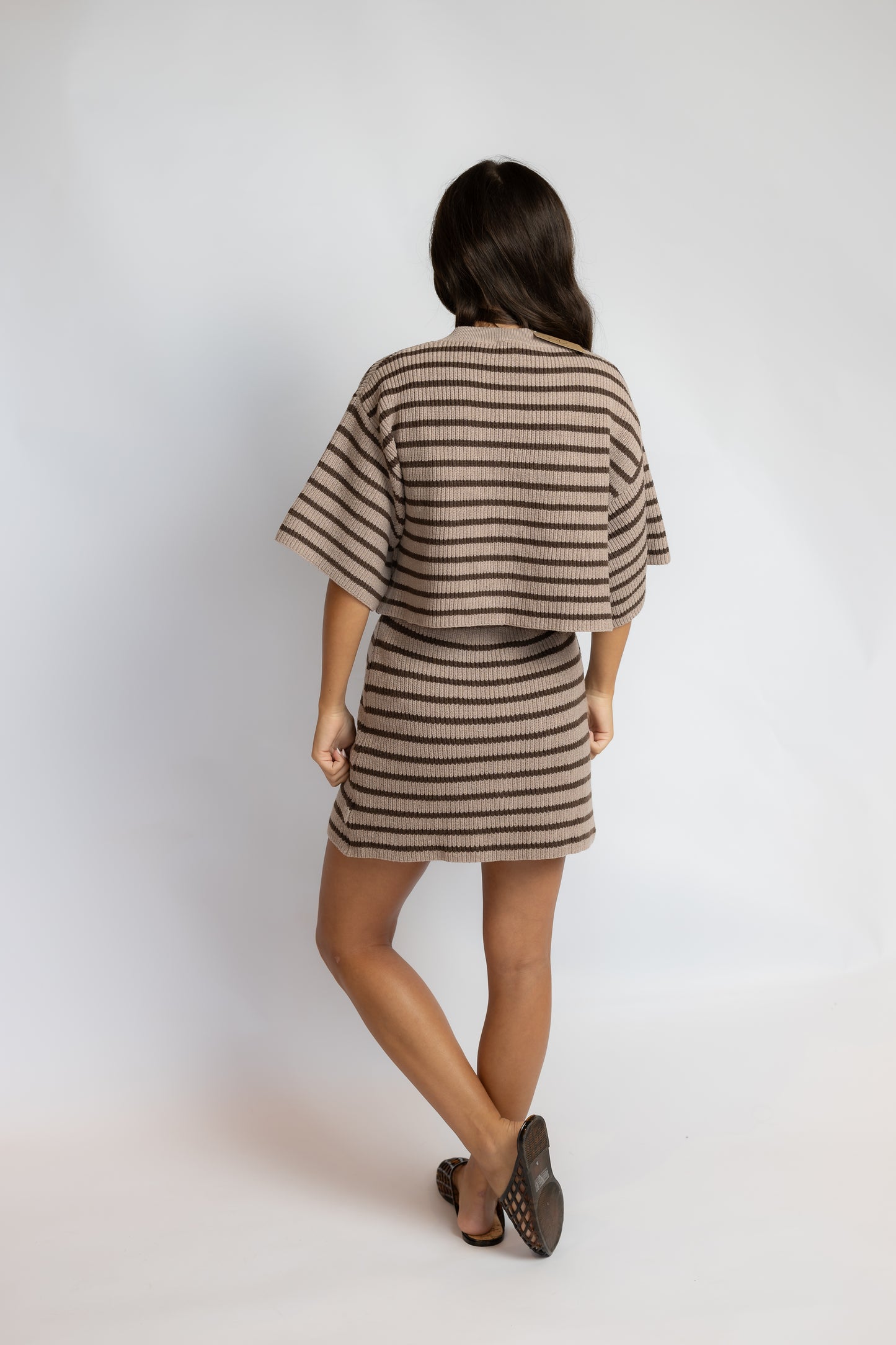 Gracie Striped Sweater Skirt Set