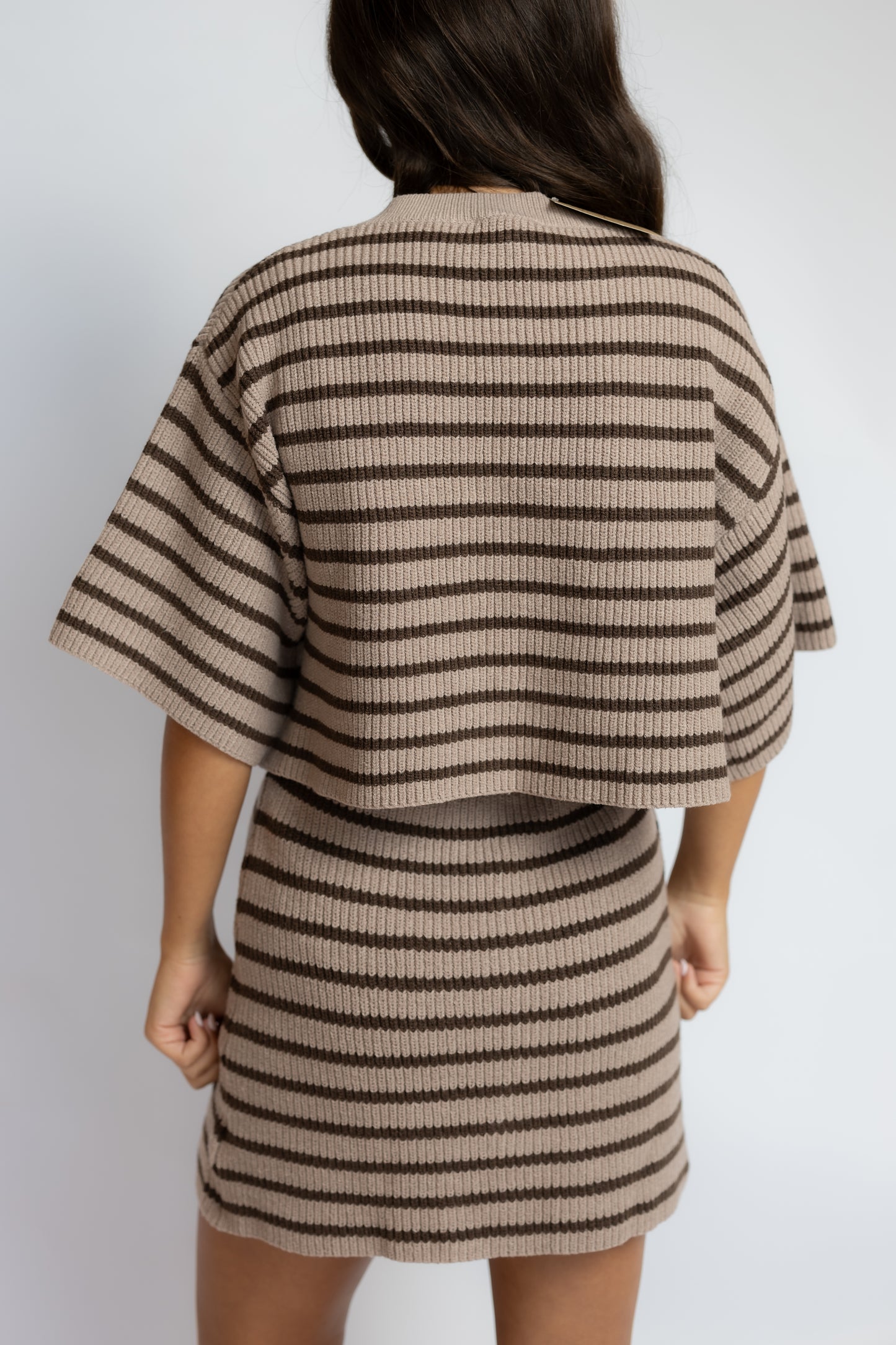 Gracie Striped Sweater Skirt Set