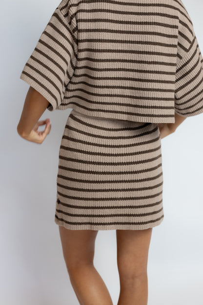 Gracie Striped Sweater Skirt Set