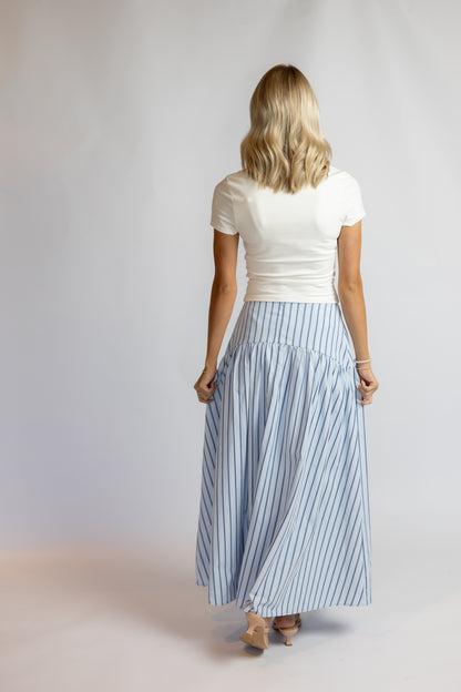 Looking Up Striped Maxi Skirt