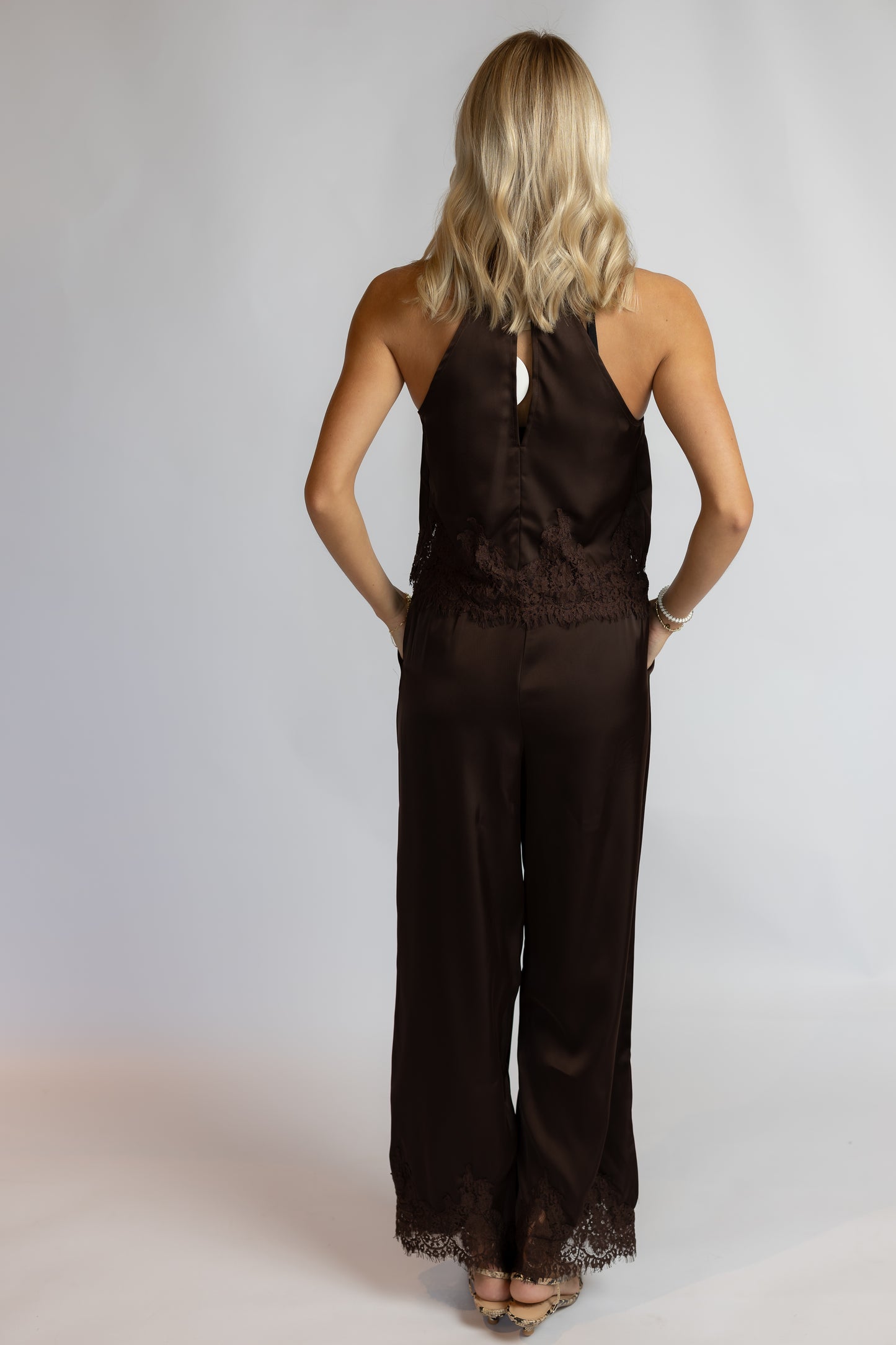 On The Town Lace Wide Leg Pants