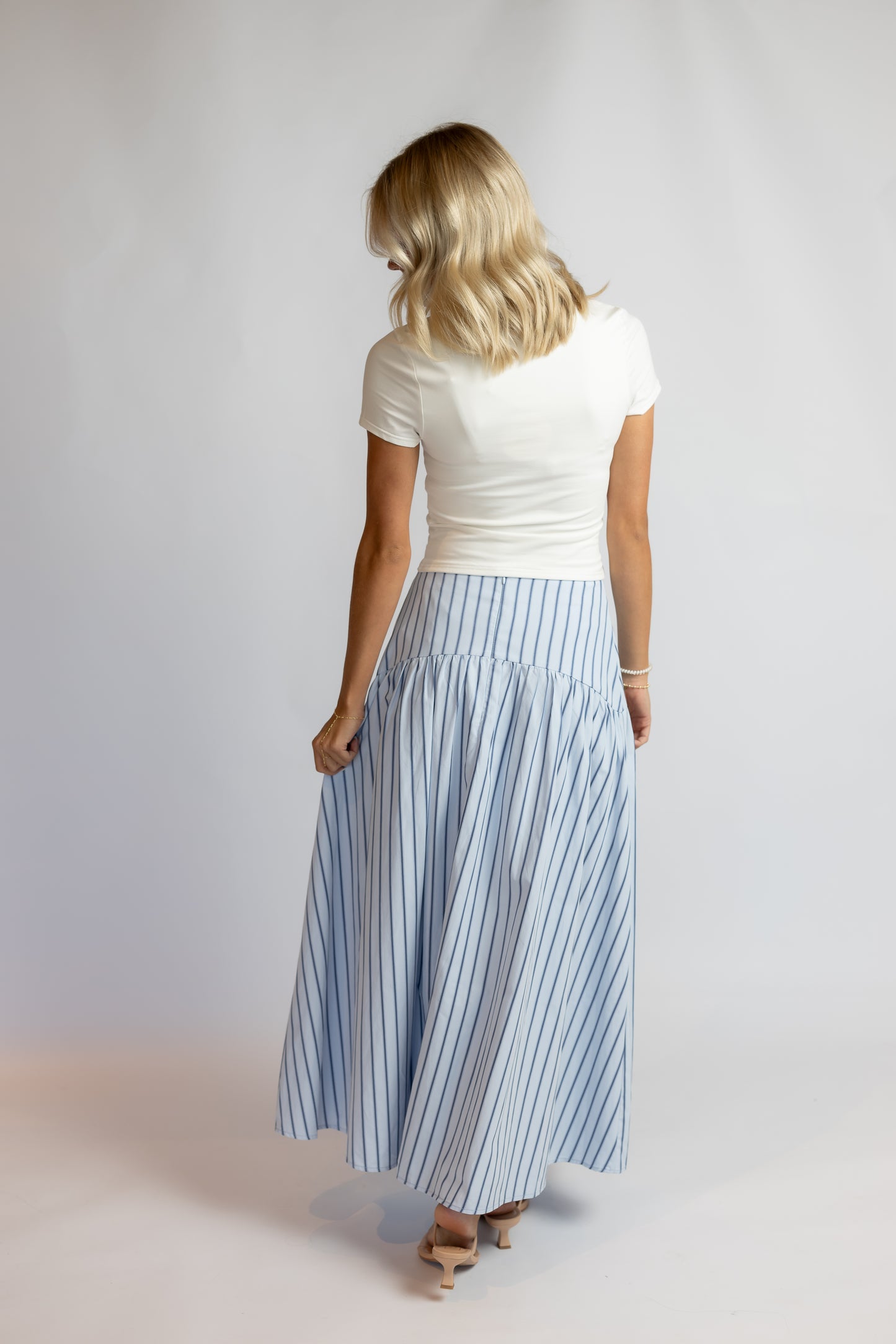 Looking Up Striped Maxi Skirt