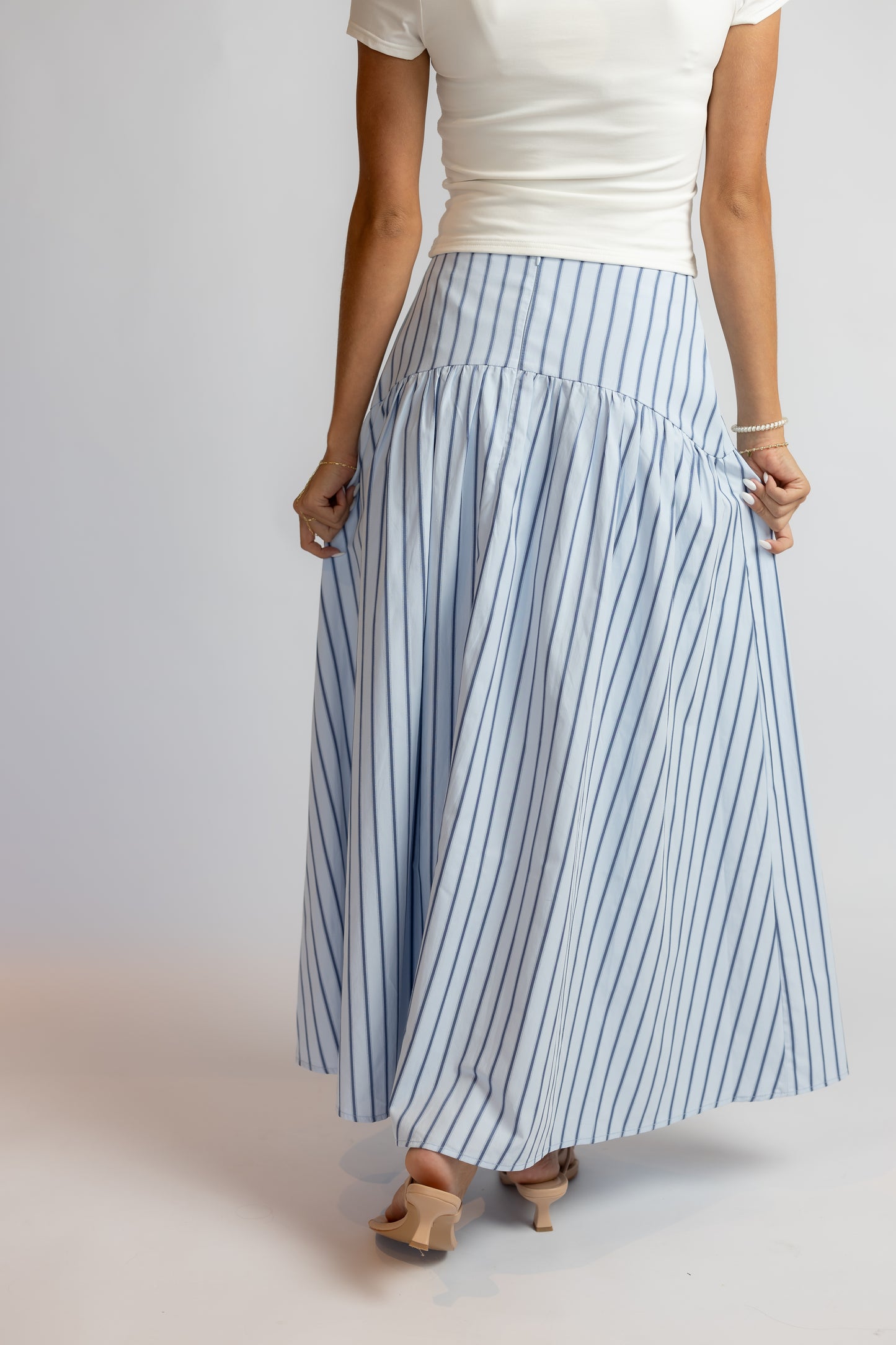Looking Up Striped Maxi Skirt