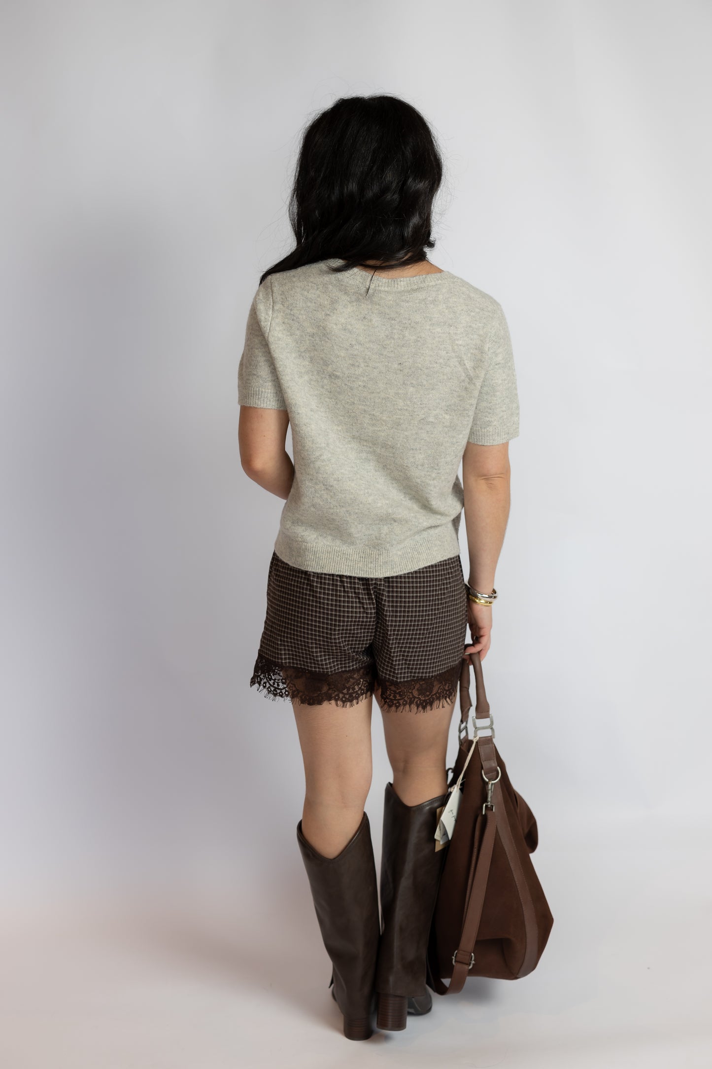 Moving In Lace Trim Shorts