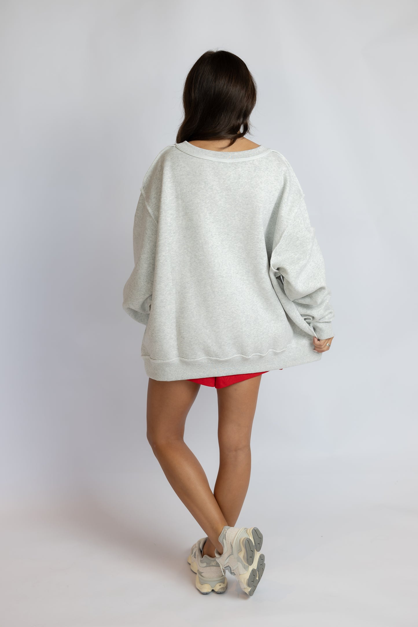 Georgia Split Neck Terry Sweatshirt