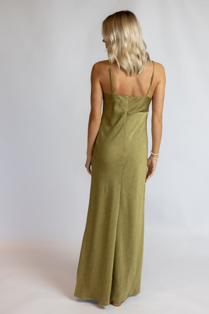 Dirty Martini Satin Maxi Dress