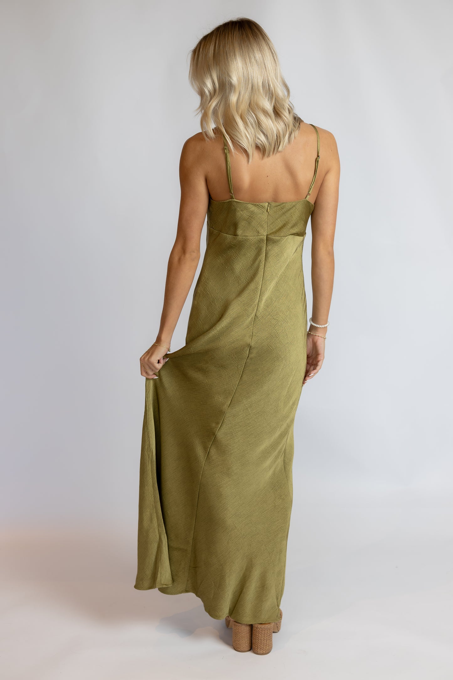Dirty Martini Satin Maxi Dress