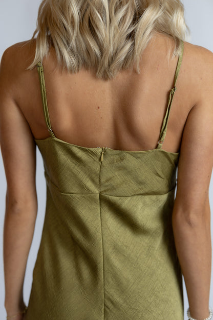 Dirty Martini Satin Maxi Dress