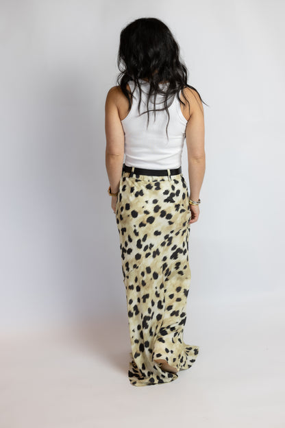 Talk Of The Town Leopard Maxi Skirt