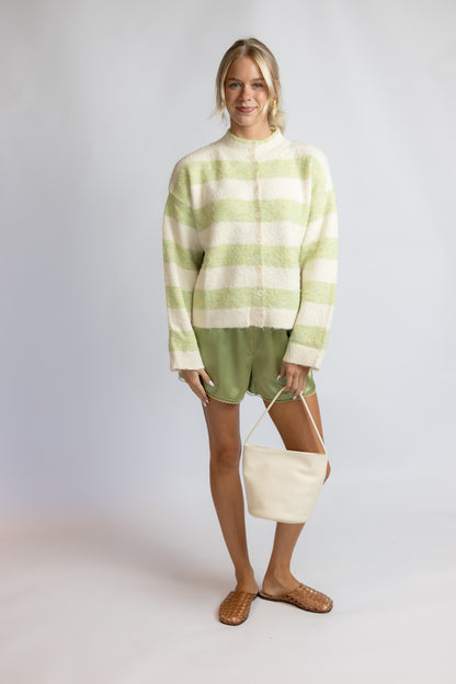 Faded Quick Striped Cardigan