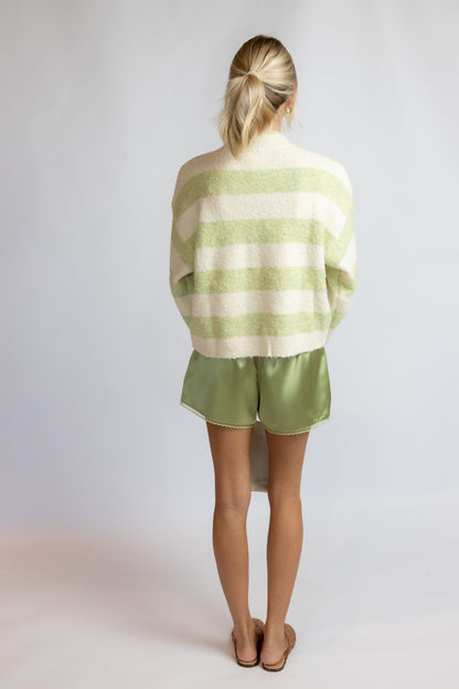 Faded Quick Striped Cardigan