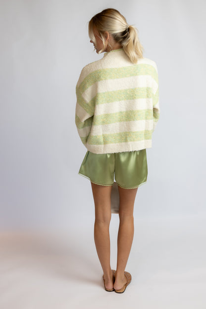 Faded Quick Striped Cardigan