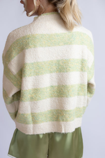 Faded Quick Striped Cardigan