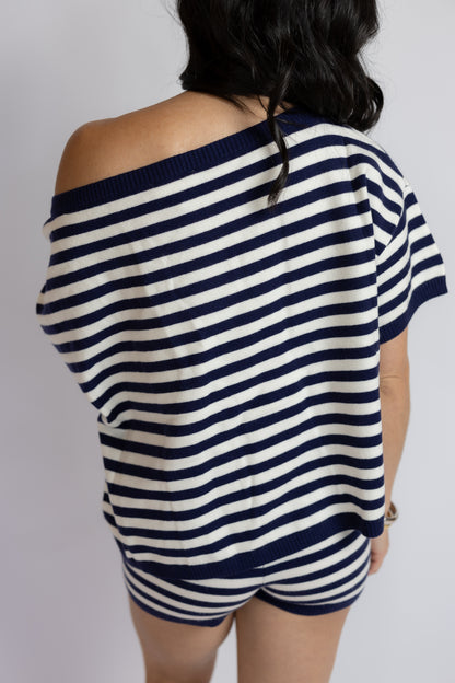 High Hopes Striped Foldover Shorts