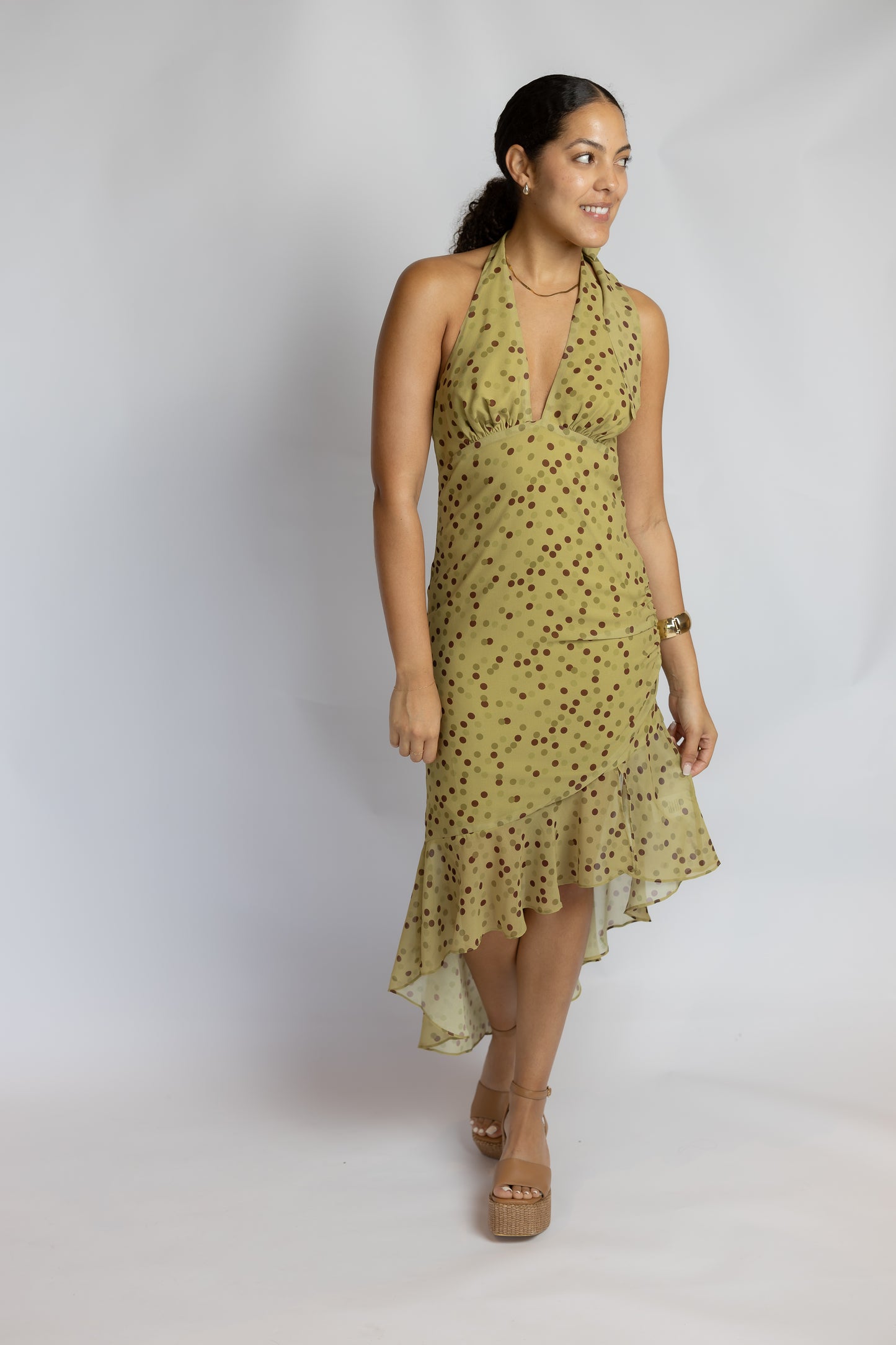 Alyssa Asymmetrical Midi Dress