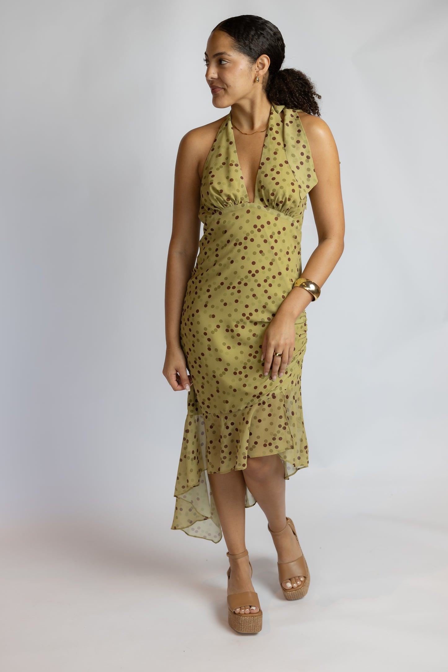Alyssa Asymmetrical Midi Dress