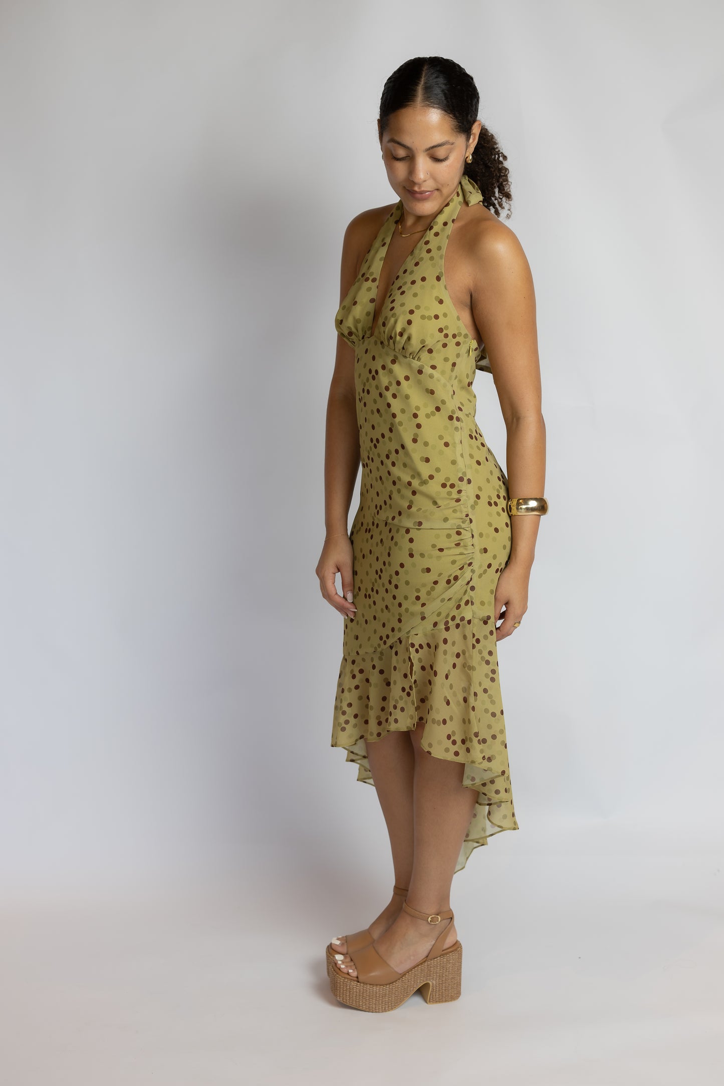 Alyssa Asymmetrical Midi Dress